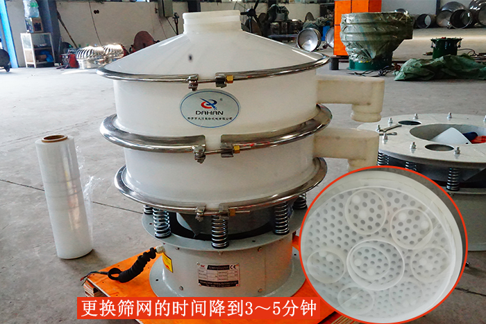 塑料振動篩篩網(wǎng)更換只需：3-5分鐘。